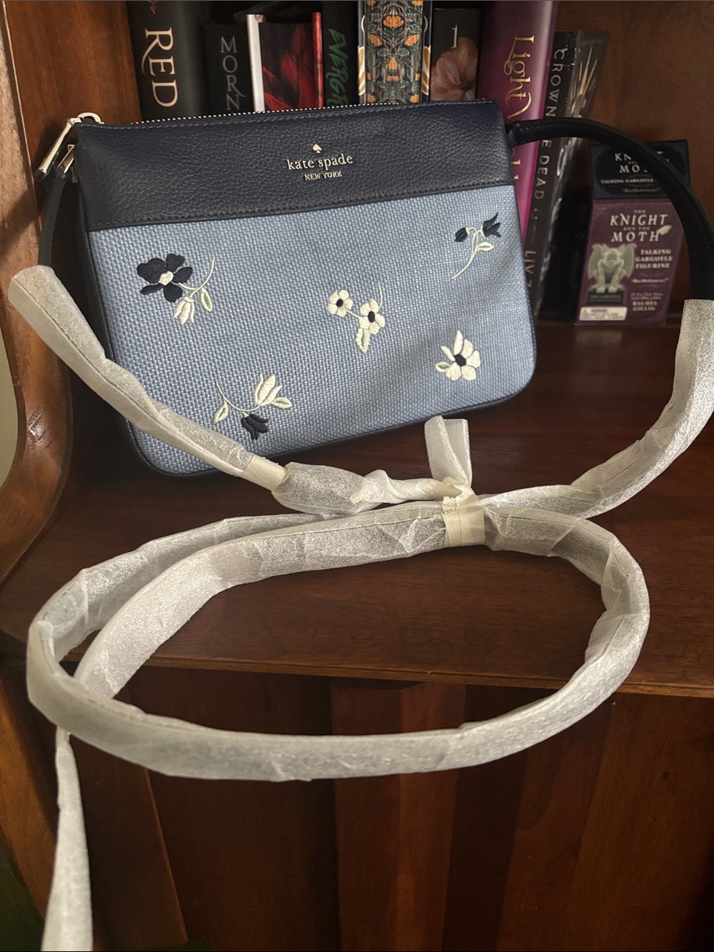 Kate Spade Leila Floral Embroidered Triple Gusset Crossbody Bag